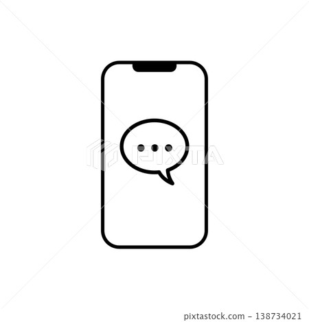 輸入時的對話氣泡圖示（智慧型手機螢幕插圖） 138734021