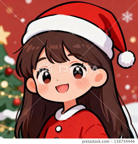 Girl cosplaying Santa for Christmas Girl cosplaying Santa for Christmas 138734446