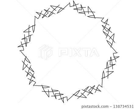 Simple circular calligraphy frame 138734531