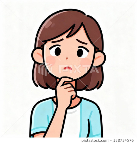 A woman thinking A woman thinking 138734576