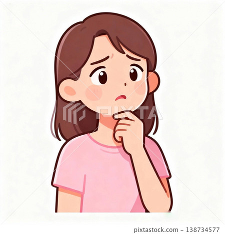 A woman thinking A woman thinking 138734577