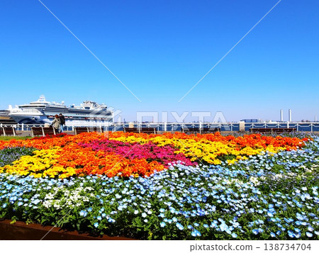 山下公園：鮮花盛開的風景（神奈川縣橫濱市中區山下町） 138734704