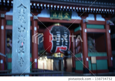 Kaminarimon of the temple in Kaminarimon Kaminarimon of the temple in Kaminarimon 138734732