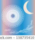 A daydream of star-patterned embroidered lace and a shining moon. 138735410