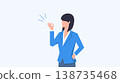 一位身穿西裝的女士做出「OK」手勢的向量插圖。 138735468