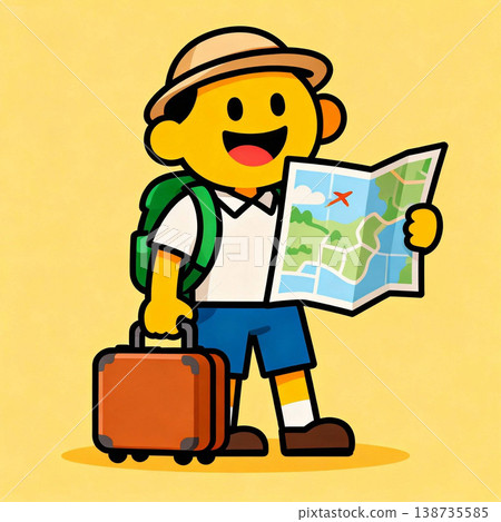 一位拖著行李箱的旅行者 138735585