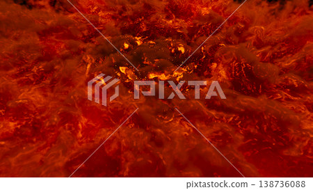 A tornado of flames covers the screen [Variation 3] 138736088