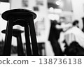 An Unoccupied Chair In Subdued Tone Barbershop Scene Emphasizing Solitude And Retro Aesthetic Elements 138736138