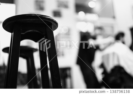 An Unoccupied Chair In Subdued Tone Barbershop Scene Emphasizing Solitude And Retro Aesthetic Elements An Unoccupied Chair In Subdued Tone Barbershop Scene Emphasizing Solitude And Retro Aesthetic Elements 138736138