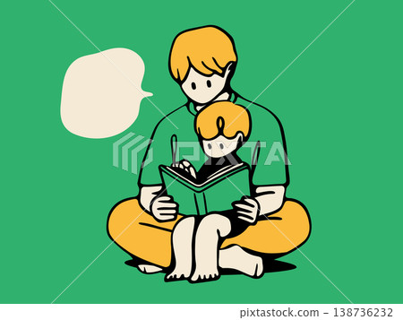 Parents and children reading picture books; story time. Parents and children reading picture books; story time. 138736232