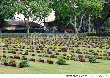 Allied cemetery 3 in Kanchanaburi, Thailand 138736654