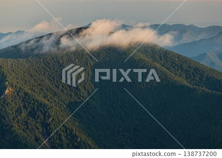 從金峰山看到的清晨小川山。 138737200