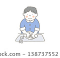 Illustration of a boy washing his hands 138737552