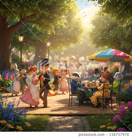 [Moulin de la Galette ②] Renoir copy / Blender practice piece 129 138737978