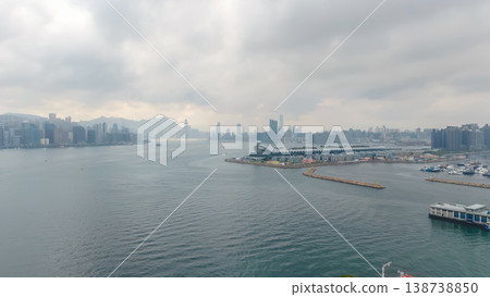 March 28 2026 Harbour skyline fading through heavy coastal haze, HK March 28 2026 Harbour skyline fading through heavy coastal haze, HK 138738850