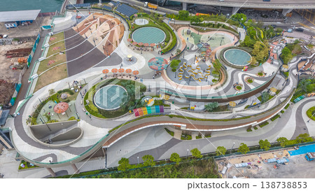 March 28 2026 Curved landscaped park design at Cha Kwo Ling, HK 138738853
