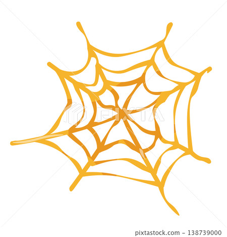 An illustration of a spiderweb made from sugar candy. 138739000