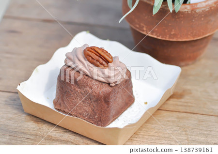 chocolate cake or chocolate chiffon, chocolate muffin or chocolate pudding or bread chocolate cake or chocolate chiffon, chocolate muffin or chocolate pudding or bread 138739161