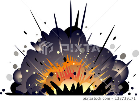 爆炸效果插圖集:清晰路徑、圖層組織的向量素材 爆炸效果插圖集:清晰路徑、圖層組織的向量素材 138739171