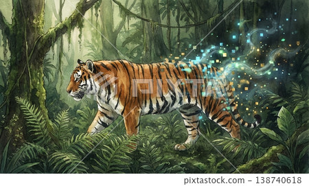 The vanishing jungle tiger 138740618