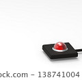 Red emergency push button isolated on white background with copy space 138741004