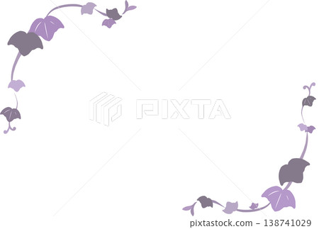 A frame of light purple ivy and leaves A frame of light purple ivy and leaves 138741029