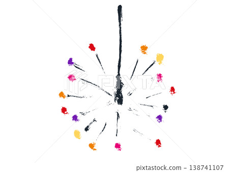 Sparkler - Hand-drawn illustration 138741107