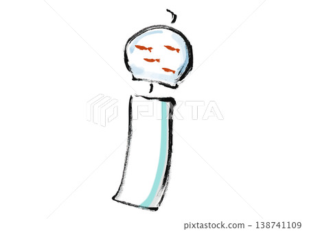 Wind chime, hand-drawn illustration 138741109