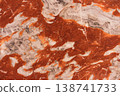 Bright Red and White Marble Close-Up 138741733