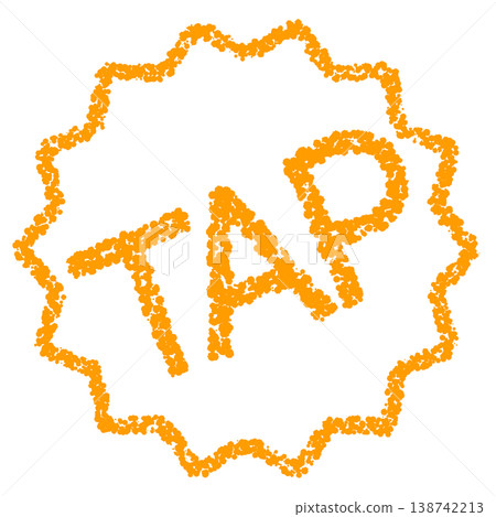 Crayon-style hand-drawn stamp-like lettering - TAP Crayon-style hand-drawn stamp-like lettering - TAP 138742213