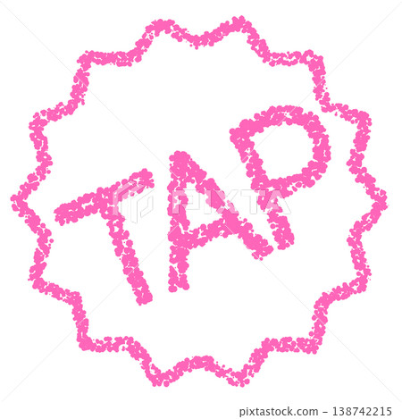 蠟筆風格手繪印章狀字母 - TAP 蠟筆風格手繪印章狀字母 - TAP 138742215