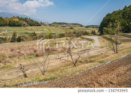 Springtime terraced rice fields in Ogi, Otsu City, Shiga Prefecture Springtime terraced rice fields in Ogi, Otsu City, Shiga Prefecture 138743945