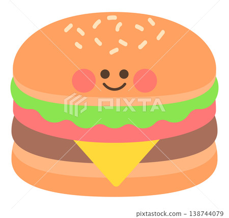 可愛的漢堡包 138744079