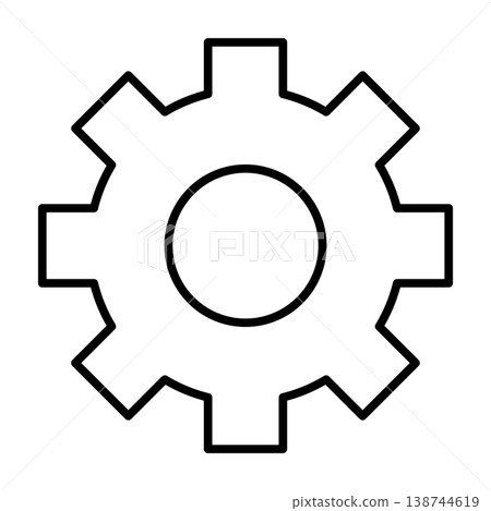 Simple gear icon illustration 002 Simple gear icon illustration 002 138744619