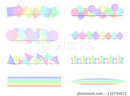 Rainbow-colored title line Rainbow-colored title line 138744671