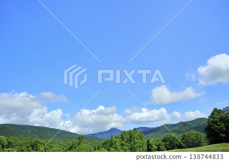 Okushiga Highlands: Blue sky and clouds Okushiga Highlands: Blue sky and clouds 138744833