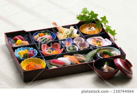 An image of a luxurious lodging facility, a course meal, a high-class meal 138744984