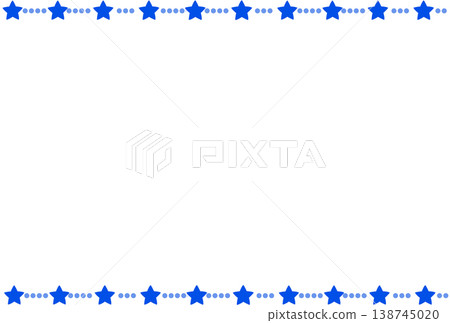 Simple blue frame with stars and dots Simple blue frame with stars and dots 138745020