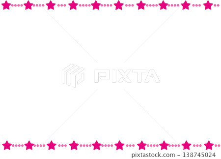 A simple frame with bright pink stars and dots. A simple frame with bright pink stars and dots. 138745024