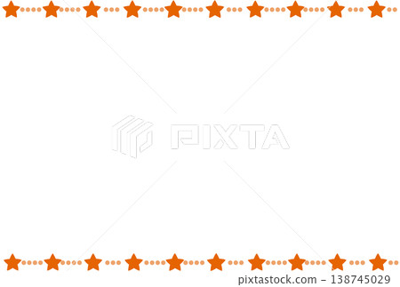 Simple orange frame with stars and dots Simple orange frame with stars and dots 138745029