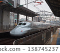N700 series Shinkansen departing from JR Kokura Station 138745237