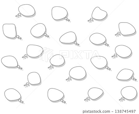 A set of soft, shadowed speech bubble templates - monochrome - 2 138745497