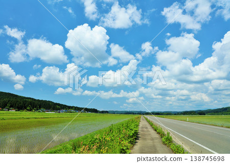 Akita prefecture blue sky road Akita prefecture blue sky road 138745698
