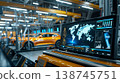 factory automotive industrial with monitoring system software. 138745751