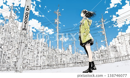 數位數據與日本女企業家 | 人工智慧/資訊科技時代的科技形象（二進位代碼） 138746077