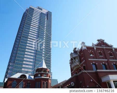 High-rise buildings standing out against the blue sky | Ebisu Garden Place High-rise buildings standing out against the blue sky | Ebisu Garden Place 138746216