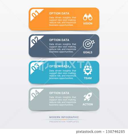 4 Step Workflow Modern Infographic Template Banner Background 4 Step Workflow Modern Infographic Template Banner Background 138746285