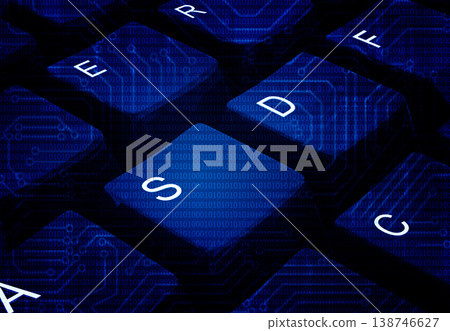 High tech computer keyboard 138746627