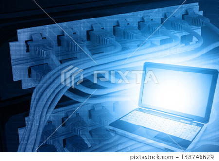 Network connections in server rooms 138746629