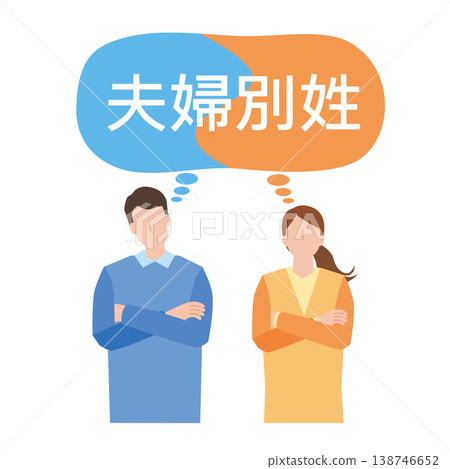 Men and women thinking about separate surnames for married couples Men and women thinking about separate surnames for married couples 138746652